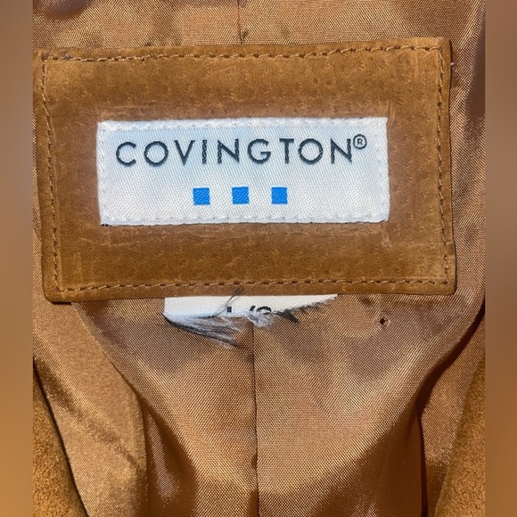 Vintage Covington Caramel Swede Jacket size M - Picture 5 of 9